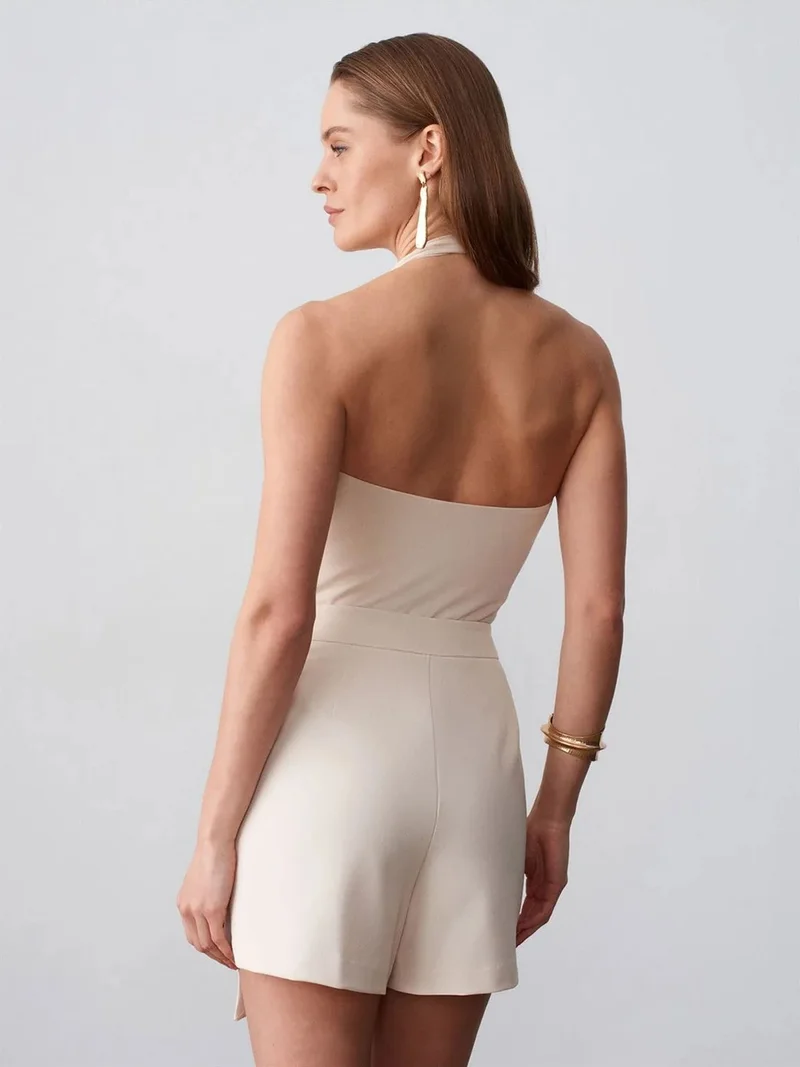 ديلفين Dilvin Belted High-Waist Mini A-Line Skirt