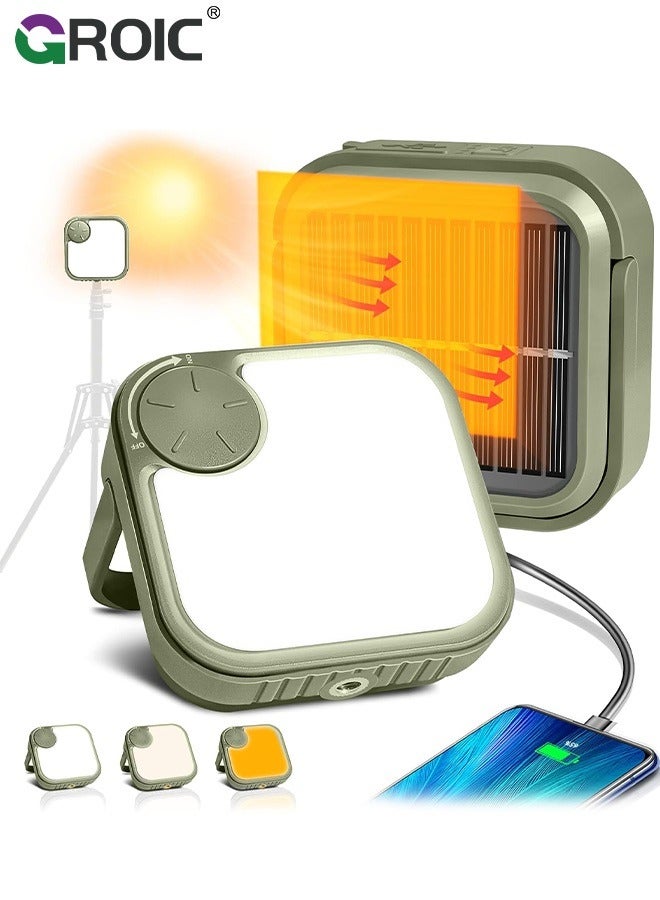 GROIC Rechargeable LED Camping Lantern, Solar Camping Lamp, Portable Camping Light , Tent Light for Hiking, Camping, Home, Power Outage, Emergency, Hurricane and Temporary Power Supply - Image 1