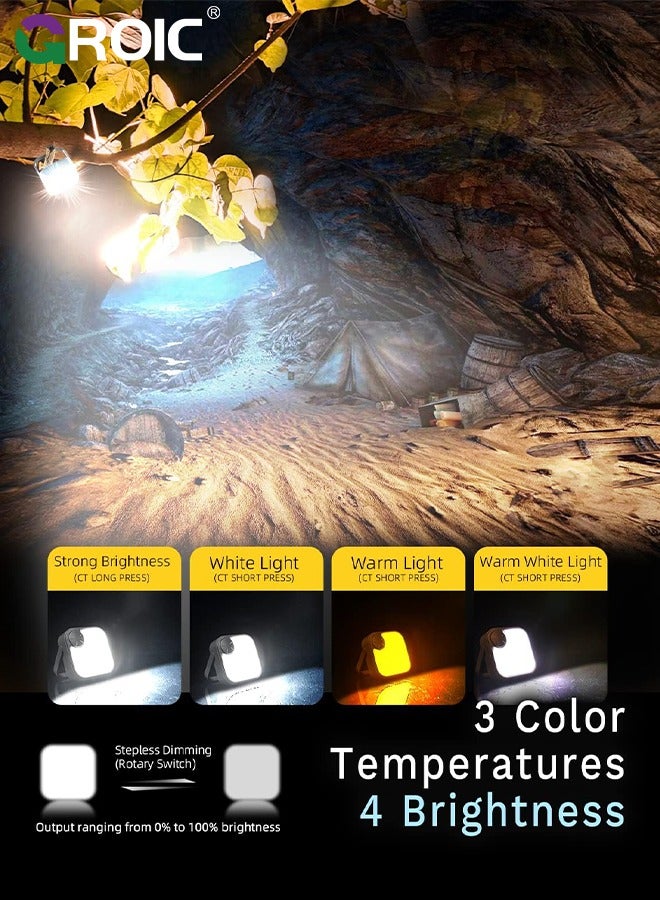 GROIC Rechargeable LED Camping Lantern, Solar Camping Lamp, Portable Camping Light , Tent Light for Hiking, Camping, Home, Power Outage, Emergency, Hurricane and Temporary Power Supply - Image 5