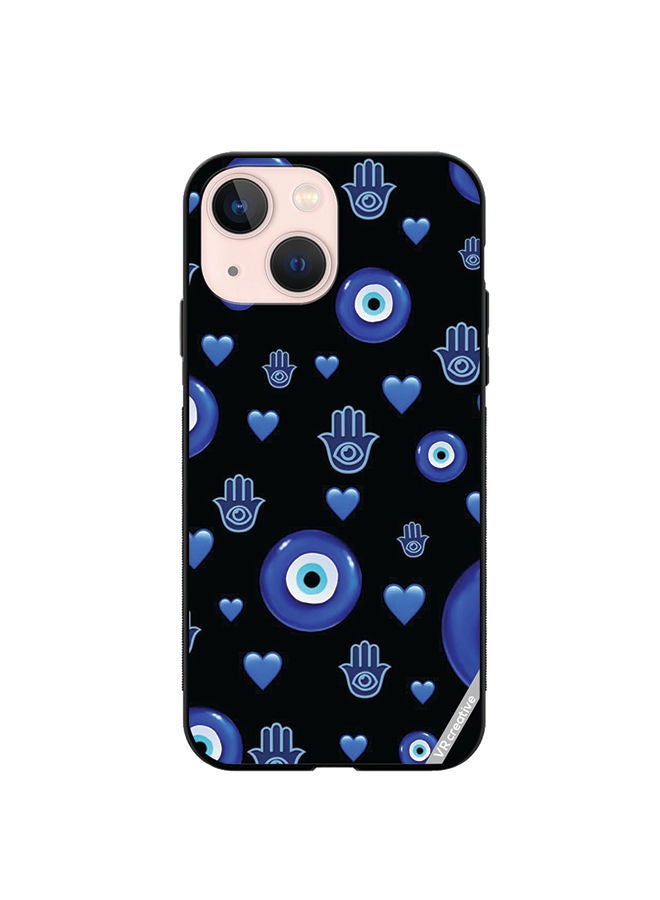 VR CREATIVE Protective Case Cover For Apple iPhone 13 mini Evil Eye Design Multicolour - Image 1