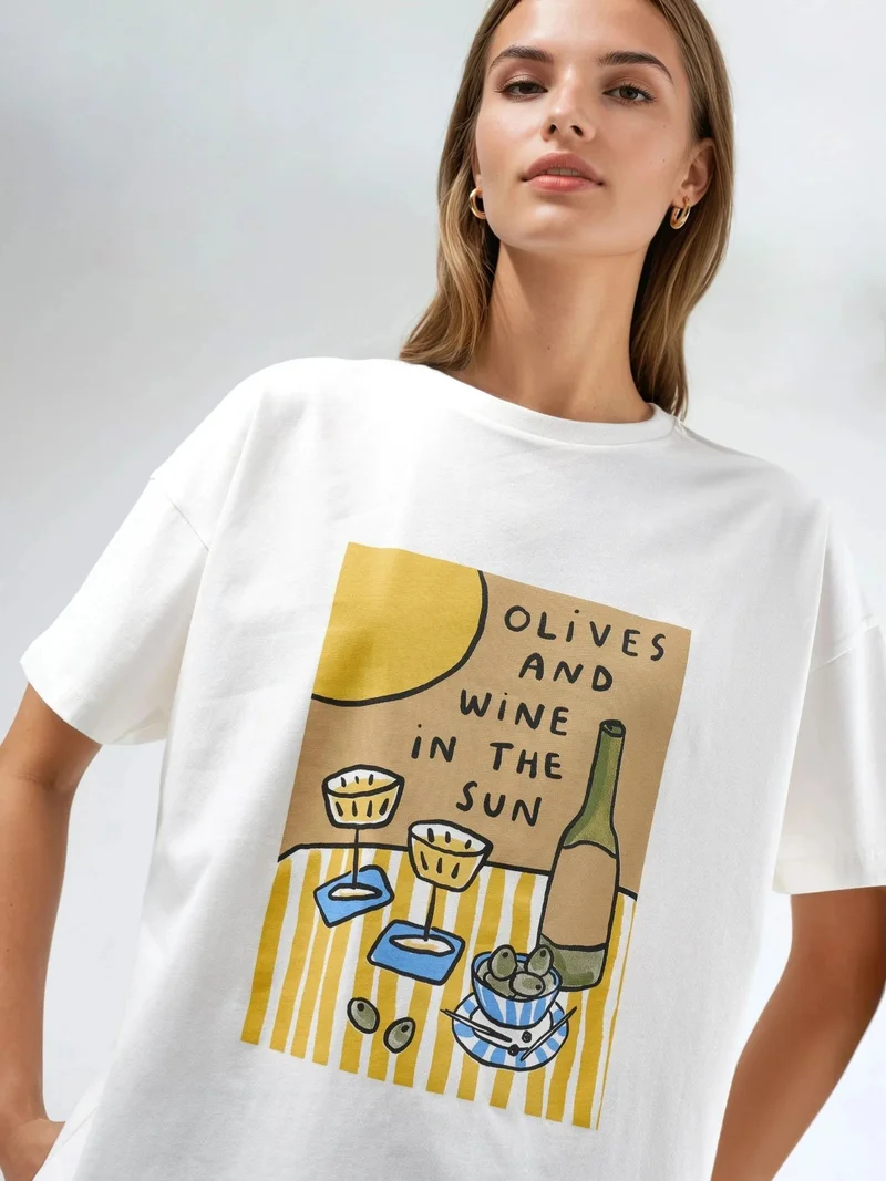 HICCUP Printed Oversized T-Shirt