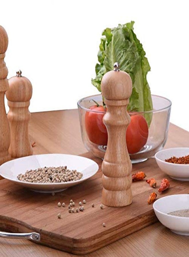 Vroxy Salt & Spice Storage Mixer Grinder Wood Spice Mill Grinder Wooden Traditional Pepper Mill Grinder Muller, Salt and Spice Grinder Mixer (Small - 6 Inch) - Image 4