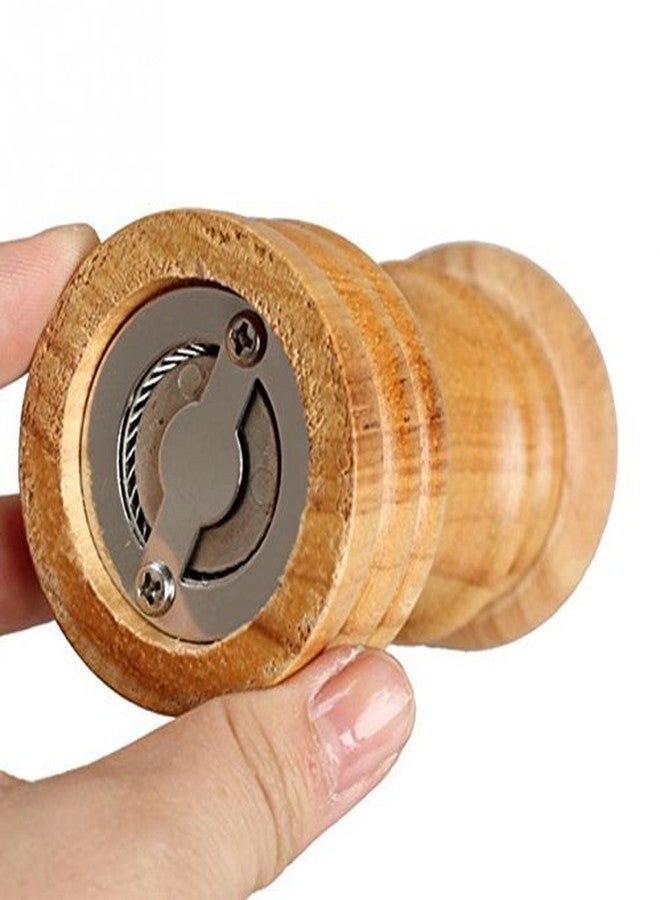 Vroxy Salt & Spice Storage Mixer Grinder Wood Spice Mill Grinder Wooden Traditional Pepper Mill Grinder Muller, Salt and Spice Grinder Mixer (Small - 6 Inch) - Image 5