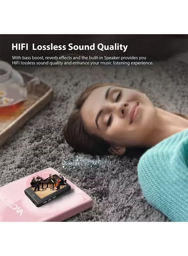 رويزو مشغل موسيقى RUIZU C1 معدني ببلوتوث 5.0 MP3 مع مكبرات صوت مدمجة، شاشة لمس كاملة بحجم 2.4 بوصة، مشغل موسيقى متنقل عالي الدقة، سعة 32 جيجابايت - Image 3