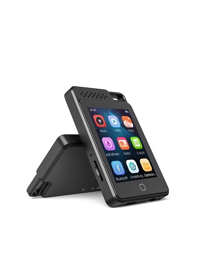 رويزو مشغل موسيقى RUIZU C1 معدني ببلوتوث 5.0 MP3 مع مكبرات صوت مدمجة، شاشة لمس كاملة بحجم 2.4 بوصة، مشغل موسيقى متنقل عالي الدقة، سعة 32 جيجابايت - Image 1