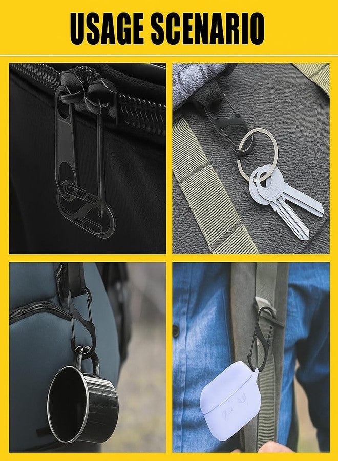 YellowInc S-Shape Carabiner Clip Keyring & Keychain with Dual Hooks, 40 mm, Multi-Purpose for Backpack, Camping, Outdoor Use (Pack of 5) - Image 5