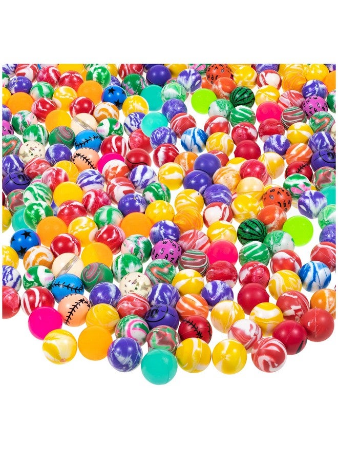 MATICAN Bouncy Balls Bulk 200Pack Assorted Design 1.25" Rubber High Bouncing Balls For Kids Party Favors Carnival Prizes 1.25Inch - Image 1