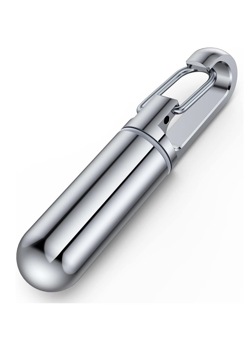 SYOSI علبة حبوب صغيرة من التيتانيوم، حافظة صغيرة محمولة لتنظيم الحبوب، حافظة للمحفظة، حامل حبوب معدني مقاوم للماء، زجاجة دواء للسفر والتخييم في الهواء الطلق - Image 1