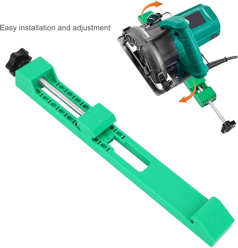 قاعدة دليل المنشار الدائري القابلة للتعديل - بلاستيك ABS متين - أداة نجارة خفيفة الوزن ومضغوطة - Image 5