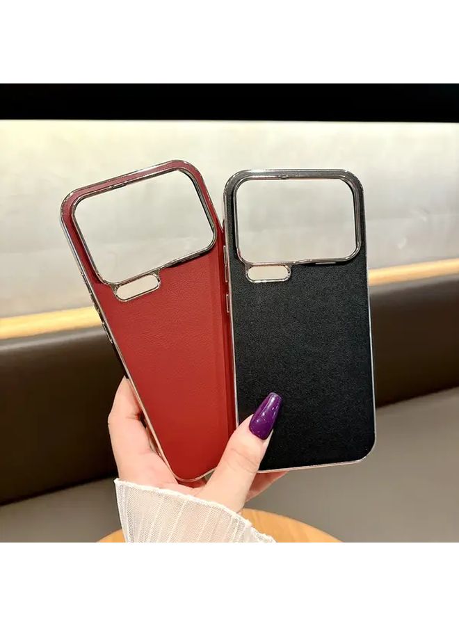 Premium Light Green Vegan Leather Phone Case With Large Window For Xiaomi 17 Pro Max - Image 5