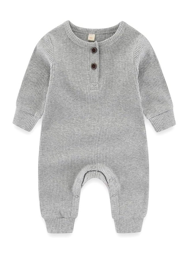 Newborn Baby Boys Girls One Piece Romper With Mitten Cuffs 3 Pack  - Image 4