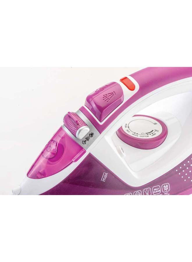 BLACK+DECKER Steam Iron, Ceramic Soleplate, 2-Way Auto Shutoff, Variable Steam Control, Vertical Steam, Anti-Calc System, Self-Clean Function, 60g/min Boost, 320 ml 2400 W X2450-B5 Purple/White - Image 2