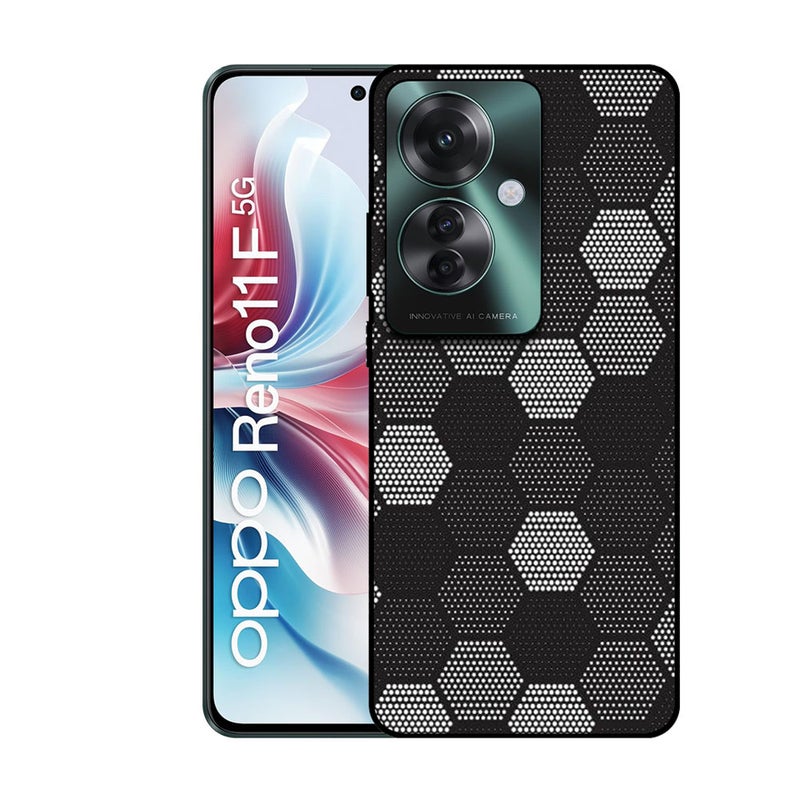 EYE CATCH Printed Protective Case Cover For Oppo Reno 11 F -  Hexagon - Image 1