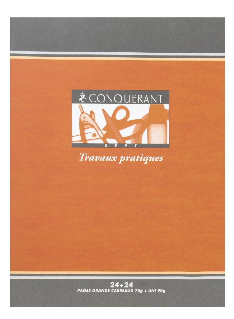 Notebook (Seyes) Seyes/Uni 17 X 22 cm 24 Pages (12 Sheets) Square Ruled (French)