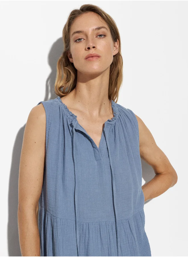 PARFOIS Long Dress With Back Application