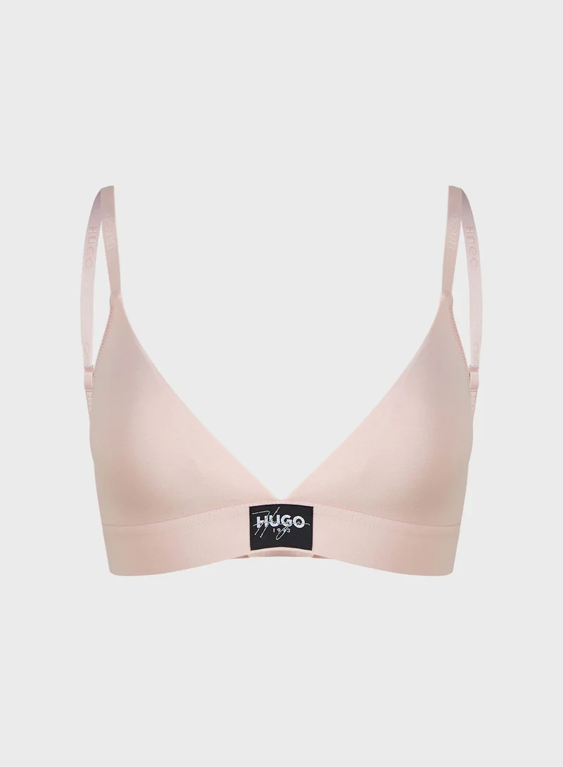 HUGO Plunge Logo Bra