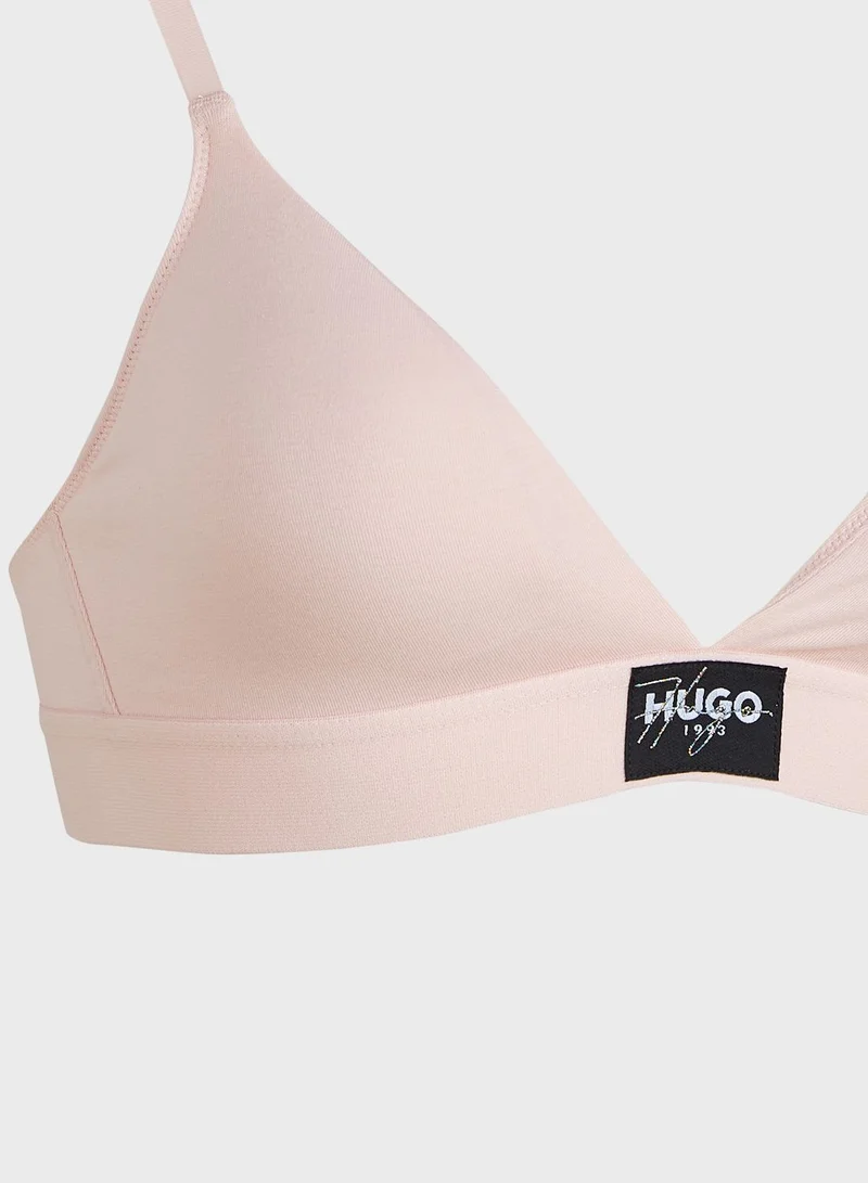 HUGO Plunge Logo Bra