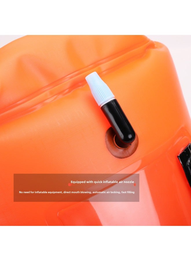 Generic Followman Can Put Mobile Phone Double Airbag Safety Thickening Adult Swimming Equipment Float Swimming Bag Anti-drowning Atmosphere-Color:802 Orange Key Bag Aviation Air Nozzle Double Airbag - Image 5