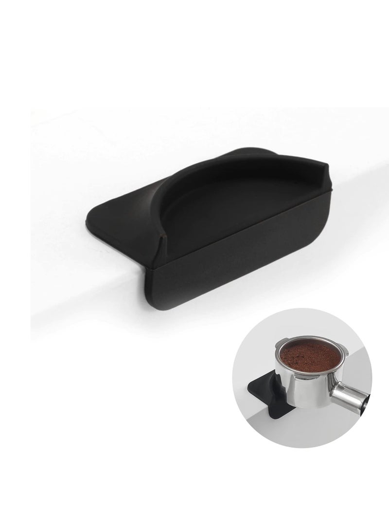 SYOSI حصيرة ضغط قهوة إسبريسو مصنوعة من السيليكون مناسب للطعام أدوات باريستا ركن القهوة قاعدة ضغط قهوة غير قابلة للانزلاق ملحقات إسبريسو لمقهى القهوة أسود - Image 1