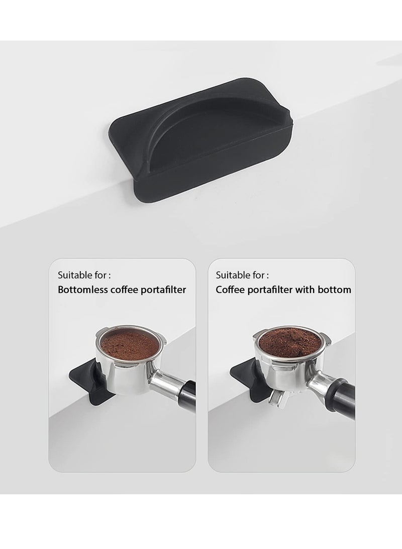 SYOSI حصيرة ضغط قهوة إسبريسو مصنوعة من السيليكون مناسب للطعام أدوات باريستا ركن القهوة قاعدة ضغط قهوة غير قابلة للانزلاق ملحقات إسبريسو لمقهى القهوة أسود - Image 3