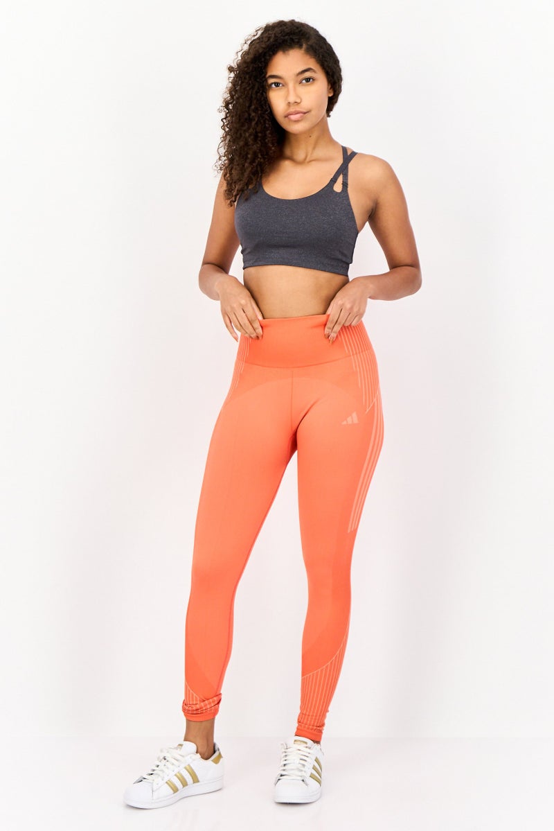 Adidas Women Sportswear Fit Training Leggings, Orange  - Image 2