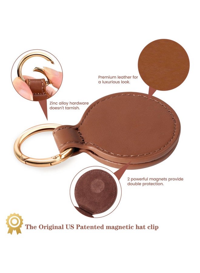 Niveaya Magnetic Hat Clip for Travel on Bag - Magnet Storage Hook, Vacation Traveling Essentials Accessory Brown - Image 3