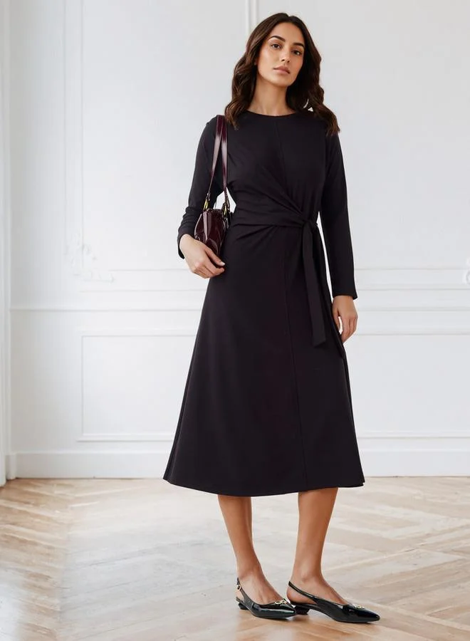 سبلاش فيڤ Draped Dress with Tie-Ups