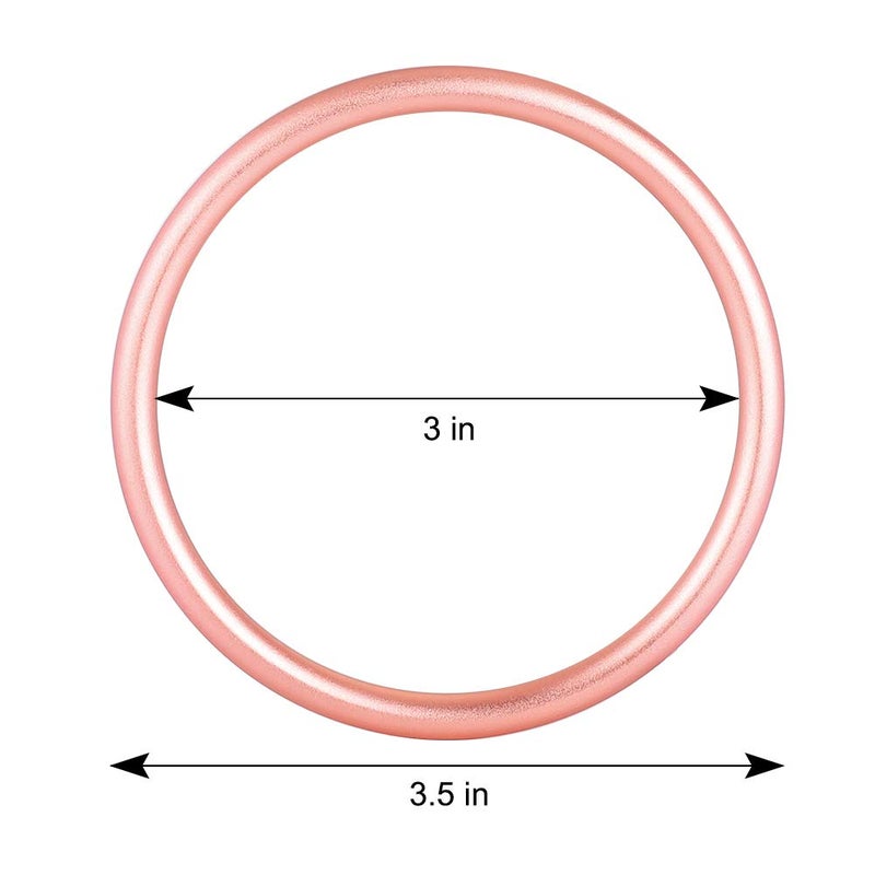 accmor Aluminium Baby Sling Ring 3 inch, Soft Wrap Carrier Rings Accessory for Infants Toddlers Newborn Kids, Rose Gold - Image 2