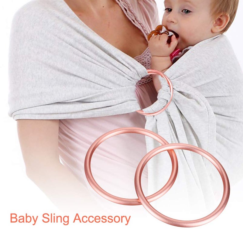 accmor Aluminium Baby Sling Ring 3 inch, Soft Wrap Carrier Rings Accessory for Infants Toddlers Newborn Kids, Rose Gold - Image 5
