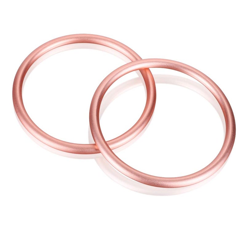 accmor Aluminium Baby Sling Ring 3 inch, Soft Wrap Carrier Rings Accessory for Infants Toddlers Newborn Kids, Rose Gold - Image 1