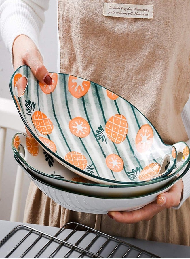 pepplo Ceramic Baking Dish, Baking Pans for Cooking,Cake Dinner, Kitchen, Banquet and Daily Use,Watermelon Pattern (Pack of 1PCS, Dish Rectangle - A) - Image 5