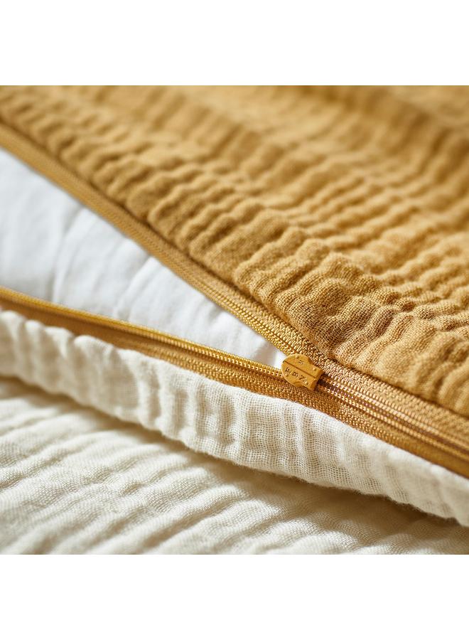 erorex 3-piece bedlinen set for cot, dark yellow/beige, 60x120 cm  - Image 4