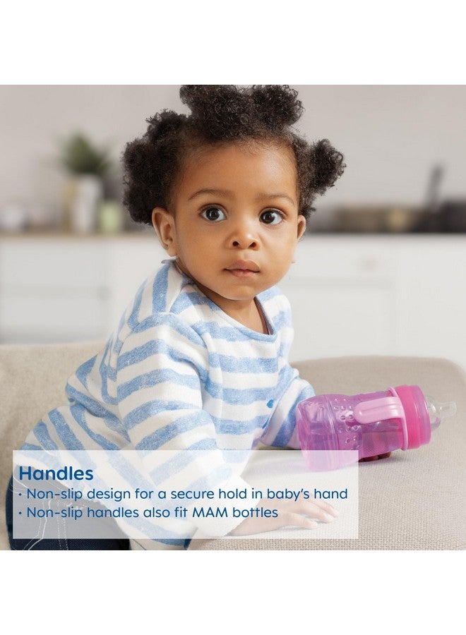 MAM Plastic Trainer Cup, Trainer Drinking Cup With Extra-Soft Spout, Spill-Free Nipple, And Non-Slip Handles, For Girls 4+ Months, Eight Ounces - Image 3