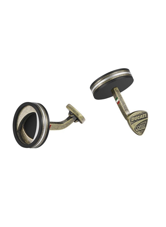 Ducati Corse Valore Bronze and Black Luxury Cufflinks For Men  - Image 2