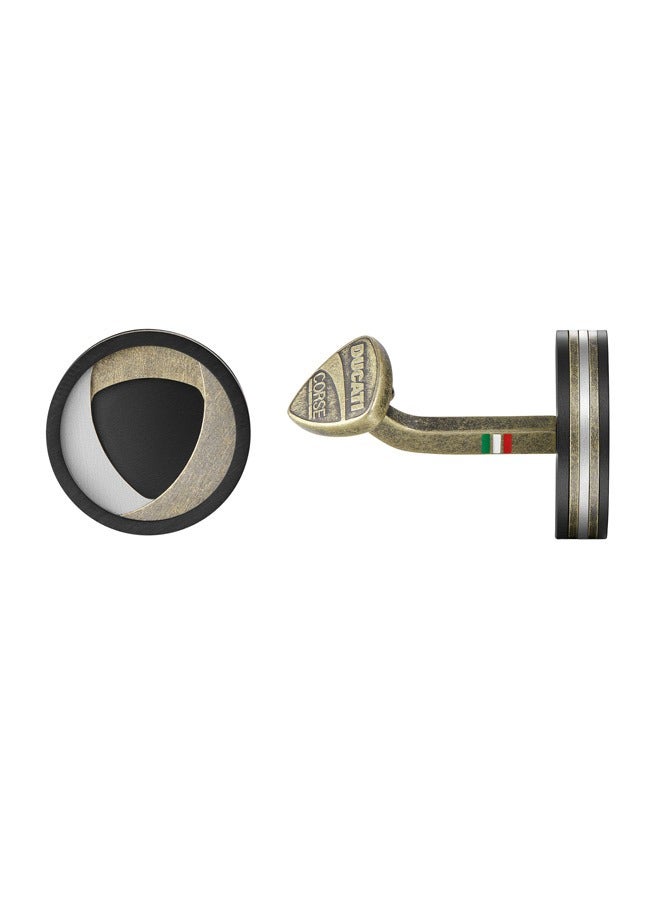 Ducati Corse Valore Bronze and Black Luxury Cufflinks For Men  - Image 3