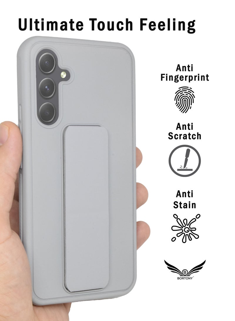 BORTONY Samsung A54 5G Case with Magnetic Car Mount Kickstand Holder Premium Silicone Vertical and Horizontal Hand Strap Grip Cover for Samsung Galaxy A54 5G - Image 5