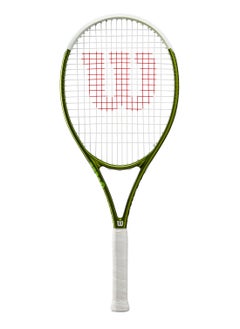 Wilson Blade Feel Team 103 Tennis Racket, 16x19, Adults, Beginners/ Intermediate - Green/ White  - Image 1