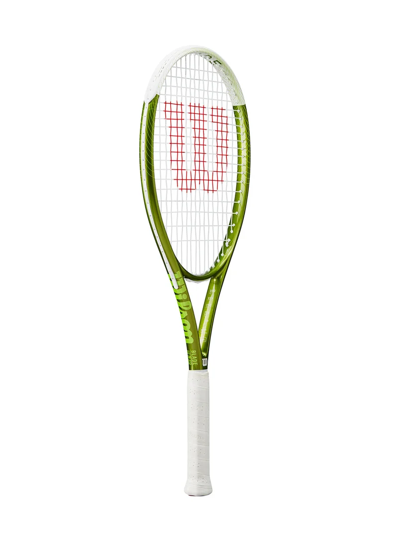 Wilson Blade Feel Team 103 Tennis Racket, 16x19, Adults, Beginners/ Intermediate - Green/ White