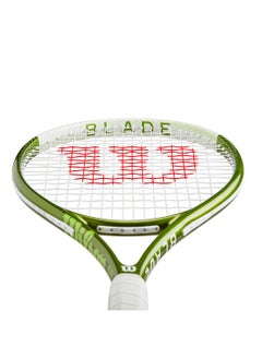 Wilson Blade Feel Team 103 Tennis Racket, 16x19, Adults, Beginners/ Intermediate - Green/ White  - Image 4