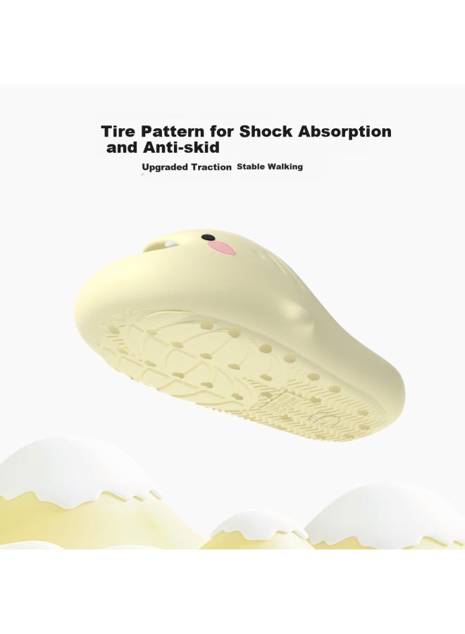 Chikoku New Cute Shark Slippers For Women Summer Home Thick-soled Anti-slip Couple Shark Cool Slippers For Men Summer - Image 4