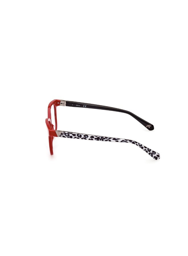 GUESS Gu5220 Square Acetate Frames For Unisex Size 51, Shiny Dark Red - Image 2