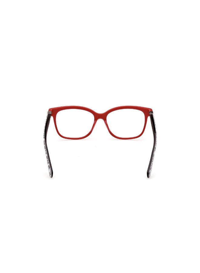GUESS Gu5220 Square Acetate Frames For Unisex Size 51, Shiny Dark Red - Image 4