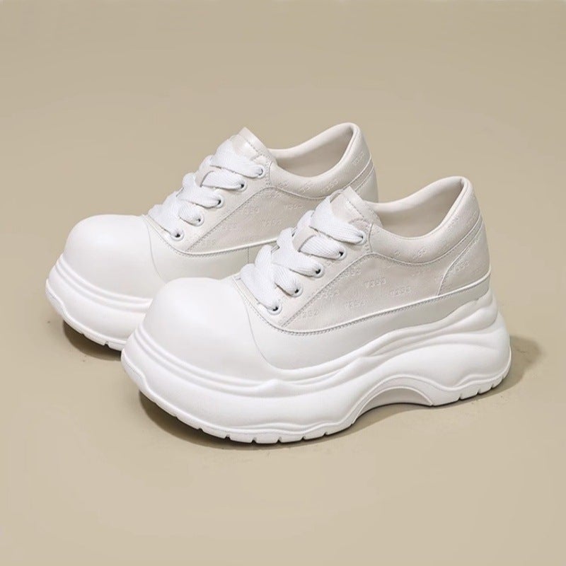 Women's High Top Sneaker with Height Increase, Chunky Sole, Casual 2025 Spring/Autumn - Image 1