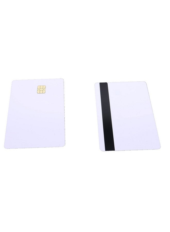 Gialer 100 Packs Sle4442 Chip Contact Ic Card With 5/16Inch 2 Tracks Hico Magnetic Stripe 2 In 1 Blank Pvc Ic Smart Intelligent Card - Image 2