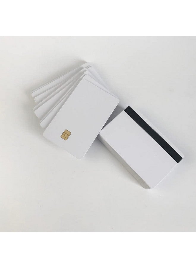 Gialer 100 Packs Sle4442 Chip Contact Ic Card With 5/16Inch 2 Tracks Hico Magnetic Stripe 2 In 1 Blank Pvc Ic Smart Intelligent Card - Image 3
