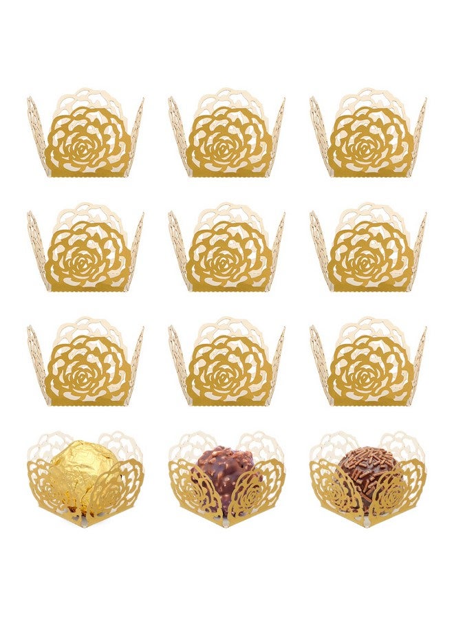 ستوبوك 50 قطعة من أغلفة شوكولاتة الكمأة الورقية المجوفة من ستوبوك، أكواب حلوى ورقية مجوفة، أكواب خبز، أغلفة حلوى الكمأة، بطانات أكواب لحفلات الاستحمام وحفلات الزفاف - Image 1