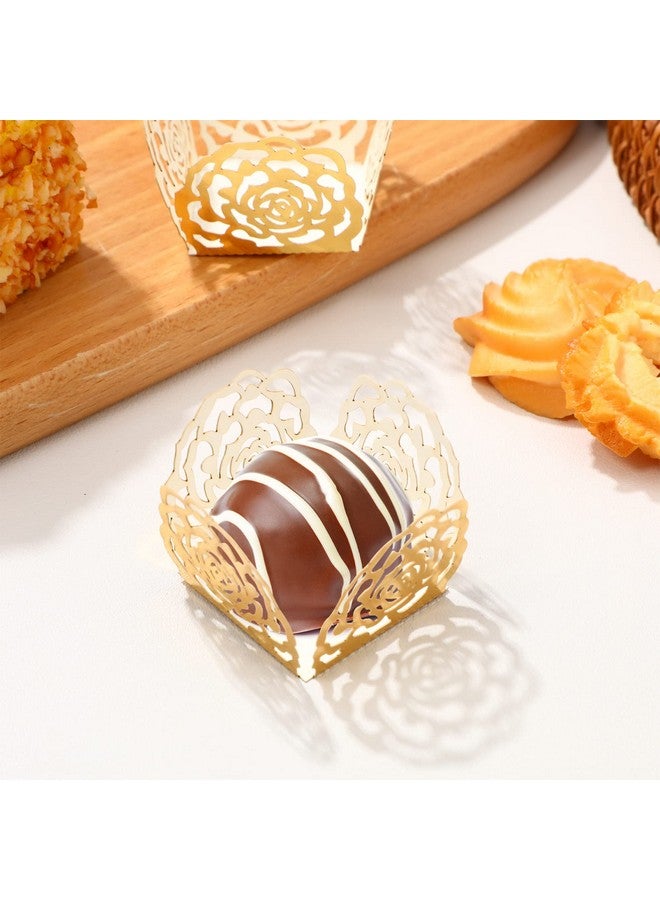 ستوبوك 50 قطعة من أغلفة شوكولاتة الكمأة الورقية المجوفة من ستوبوك، أكواب حلوى ورقية مجوفة، أكواب خبز، أغلفة حلوى الكمأة، بطانات أكواب لحفلات الاستحمام وحفلات الزفاف - Image 3