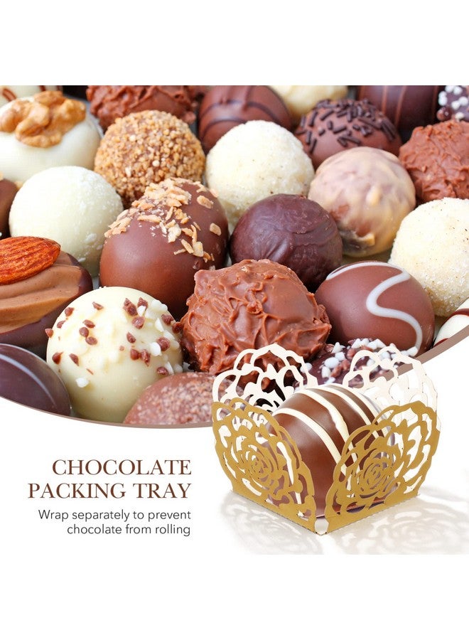 ستوبوك 50 قطعة من أغلفة شوكولاتة الكمأة الورقية المجوفة من ستوبوك، أكواب حلوى ورقية مجوفة، أكواب خبز، أغلفة حلوى الكمأة، بطانات أكواب لحفلات الاستحمام وحفلات الزفاف - Image 4