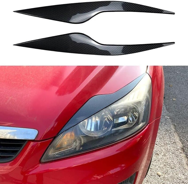Vuzmode Carbon Look Headlight Eyelid Trim for Ford Focus MK2.5 - Image 2