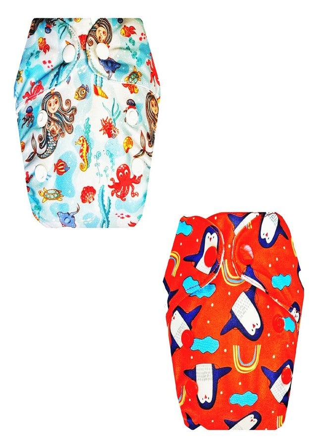 Dumbledo Premium Newborn Cloth Diaper with Integrated Insert (Pack of 2) | Soft & Gentle | Breathable | Easy to Clean | Ideal for Toddlers | 0 - 4 Months | Unisex Baby - Image 1